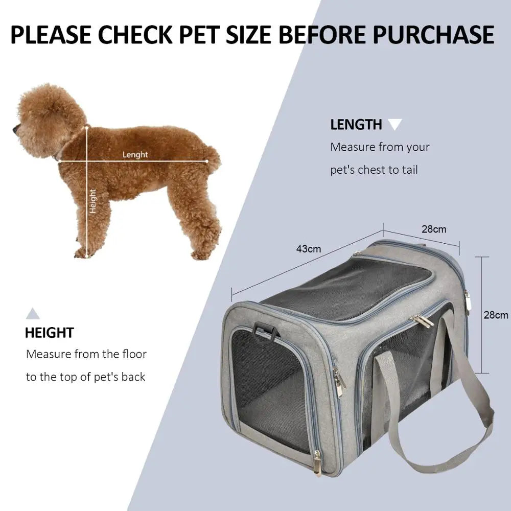Airline Approved Pet Carrier Backpack – Soft-Sided Travel Bag for Small Dogs & Cats