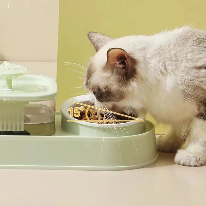 2-in-1 Automatic Pet Water Fountain – Silent Cat & Dog Drinking Bowl with Filter