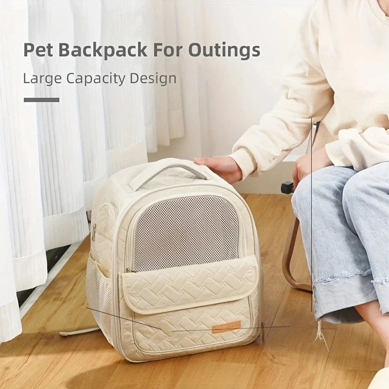 Space Capsule Pet Carrier Backpack – Portable Ventilated Travel Bag for Cats & Small Dogs
