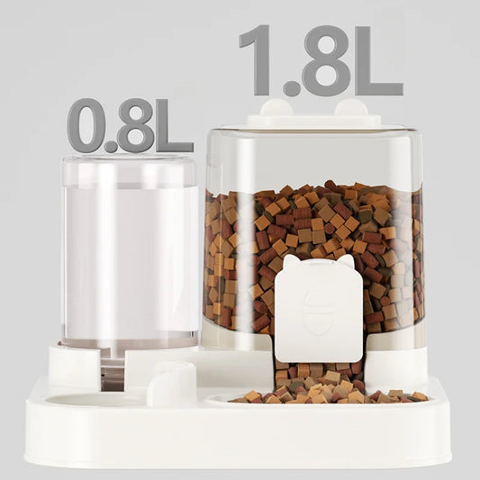 All-in-One Pet Feeding Station – Automatic Cat & Dog Bowl with Food & Water Dispenser