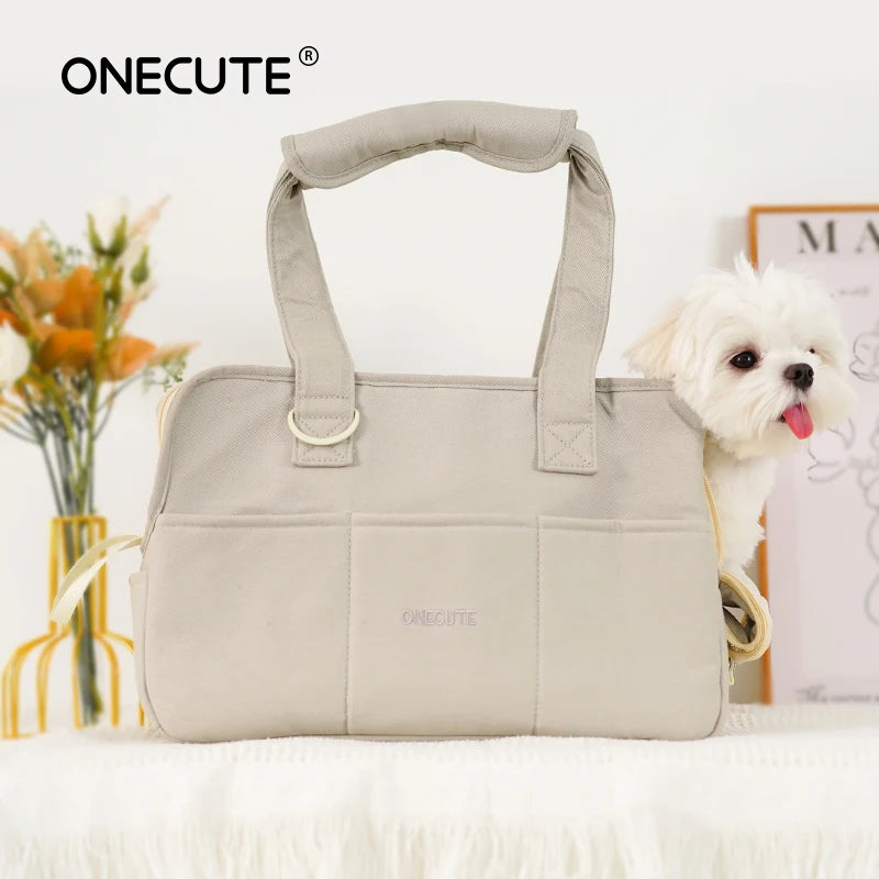 Portable Pet Shoulder Bag – Small Dog & Cat Carrier Handbag for Travel & Outings