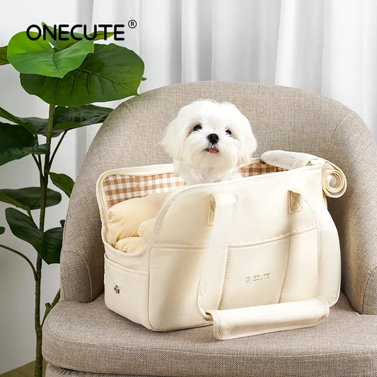 Portable Pet Shoulder Bag – Small Dog & Cat Carrier Handbag for Travel & Outings